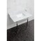 Kingston Brass 36 Carrara Marble Console Sink with Brass Legs, Marble WhitePolished Chrome LMS3622M8SQ1 - alternate 2